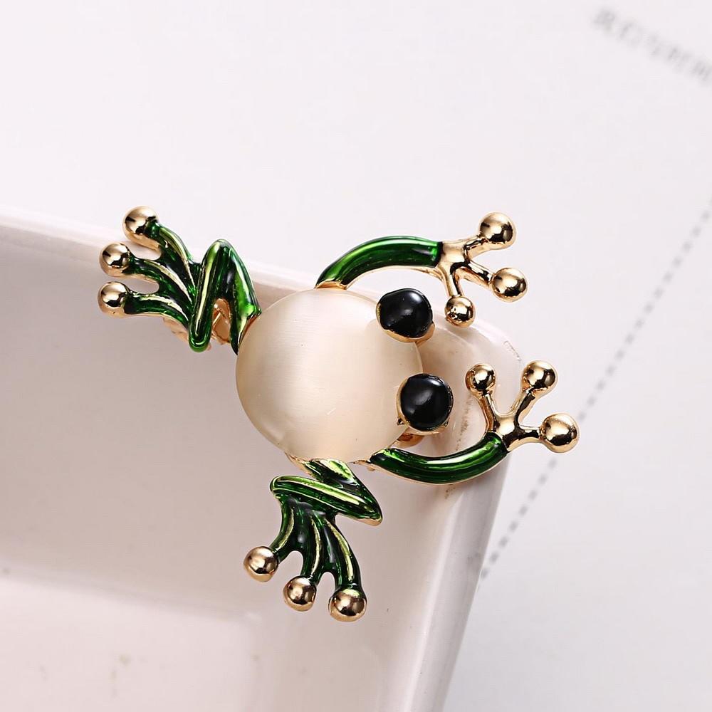 

Trendy Animal Frog Brooch Pins Crystal Brooches Women Decoration Clothes Accessories Wedding Jewelry Brooches For Girls Badges светло-серый
