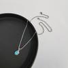 Elegant Glacier Blue Water Drop Necklace for Women - Versatile, Exquisite, and High-End Clavicle Design