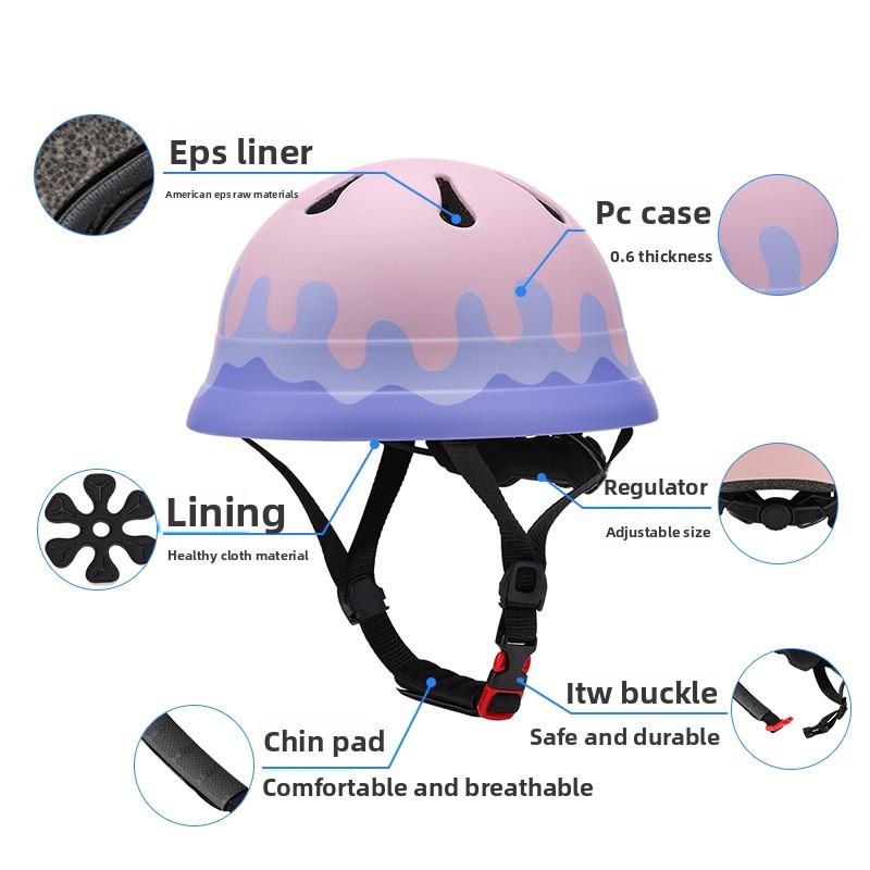 Cartoon Children's Bicycle Helmet Roller Skating Safety Skateboard Balance Car Children's Helmet Hard Hat