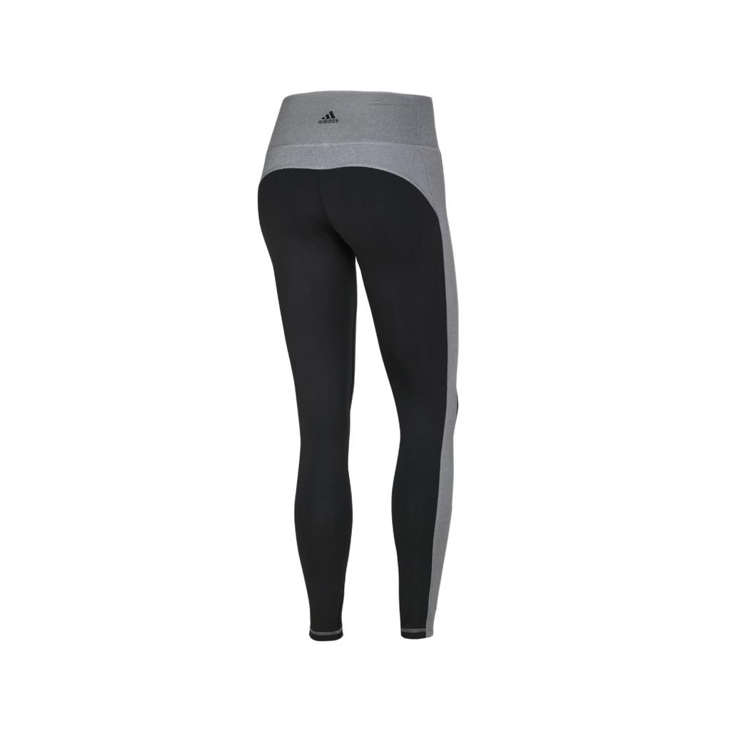 Adidas Color Block Breathable Tight Sports Long Pants Women Bottoms Black CV8426