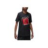 Jordan American Vintage Letter Print Round Neck Short Sleeve T-Shirt Men Tops Black DX9594-010
