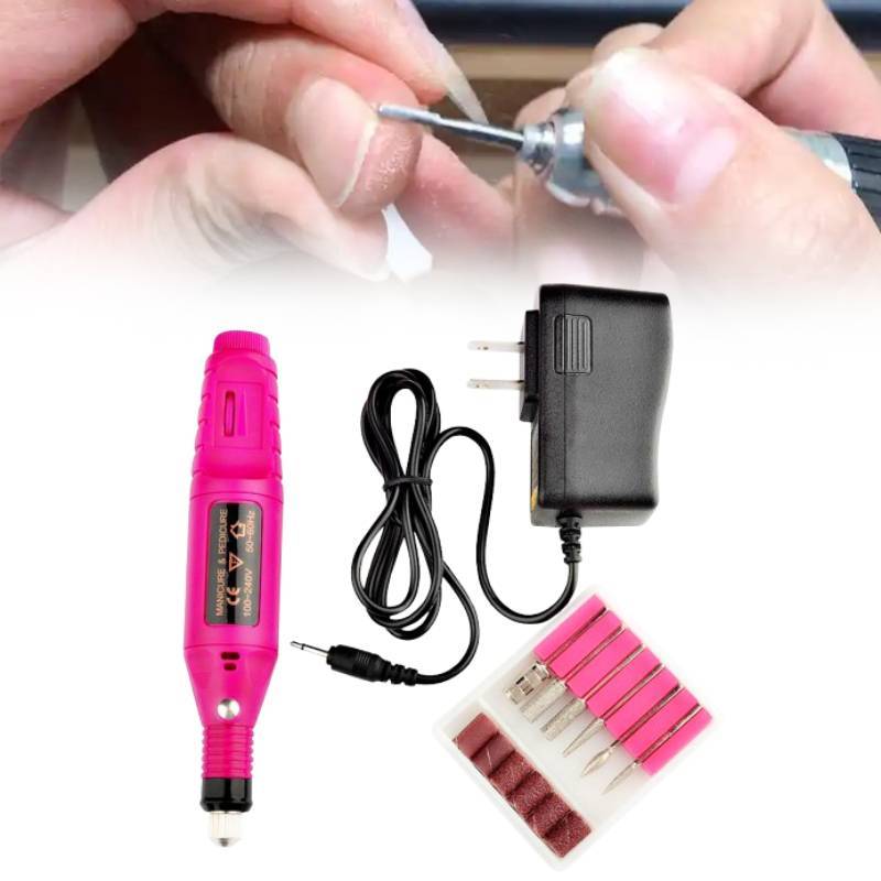 Electric Nail File Set With Portable Grinder For Manicure Enthusiasts And Nail Art Practice