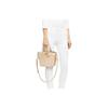 Furla Net Series 17 Classic Twist Buckle Solid Color Leather Tote Bag Shopping Bag Crossbody Handbag Women's Nude Pink