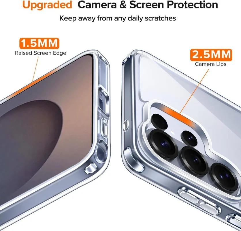 Crystal Clear Transparent TPU Phone Case for Samsung Galaxy S26 S26Plus S26Ultra Soft TPU/Hard PC Protective Cases Accessories