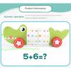 Wooden Animal Push Down Car Pull Rope Car Towing Toys Push and Go Baby Girl Walker Duck Puppy for Kids Early Education Toddler