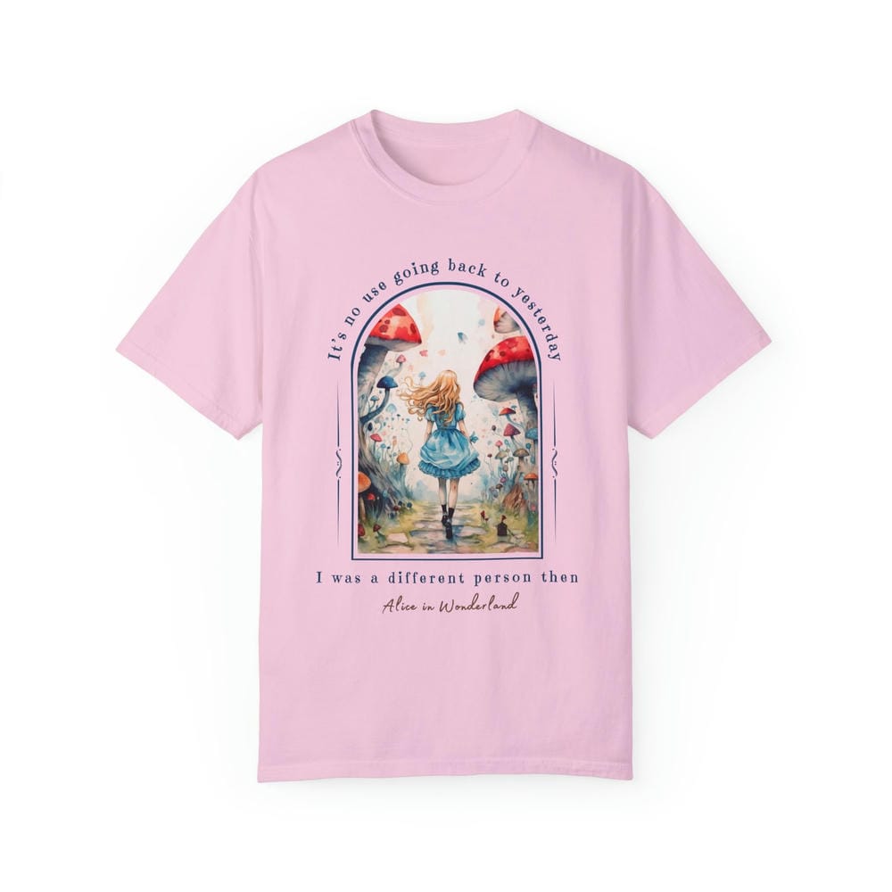 Women Unisex Top Vintage Alice Alice In Wonderland Shirt Dark Academia Bookish Things Alice In Wonderland Literary Shirt Casual