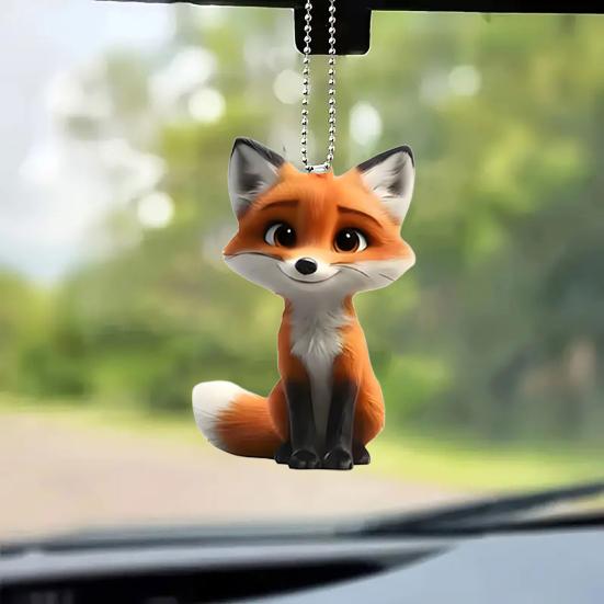 2D Acrylic Animal Hanging Ornament Car Rearview Mirror Charm Backpack Keychain Fade-Resistant Cute Car Interior Hanging Decor for Home Party Favors