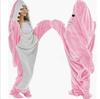 Shark Blanket Plaid Cute Women Pajamas Soft Sleeping Warm Plaid Adult Shawl Blanket Wearable Shark Gown Bathrobe Comfy Homewear