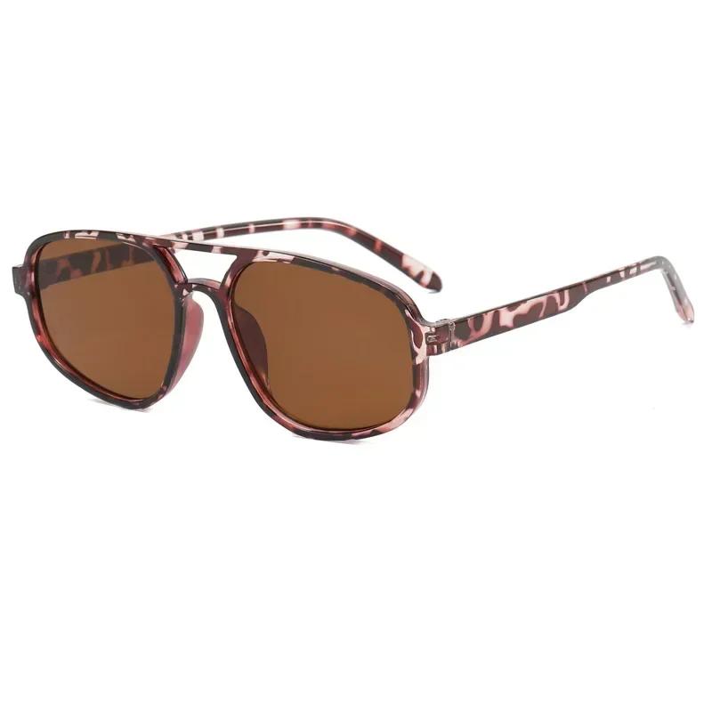 Women Retro Double Beam Sunglasses Summer Outdoor Ultraviole Proof Sun Glasses Men Shading Sunglasses UV400 Goggles