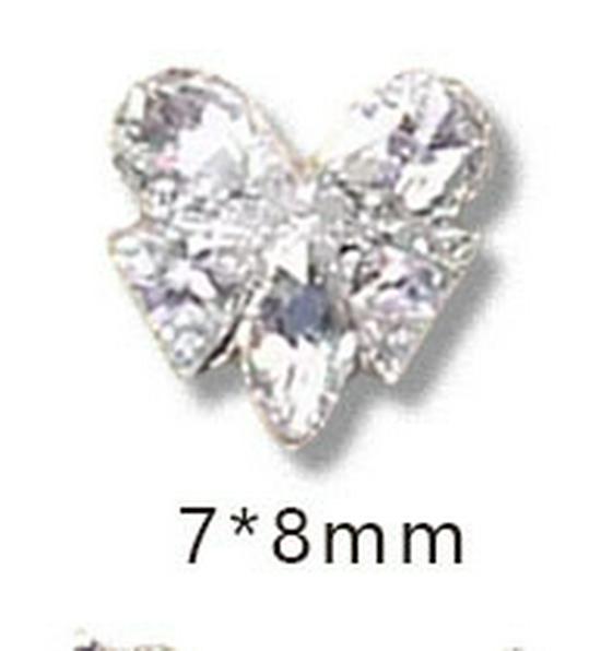 Luxury Zirconia Butterfly & Snowflake Nail Art Rhinestones - Super Shiny Alloy Ornaments