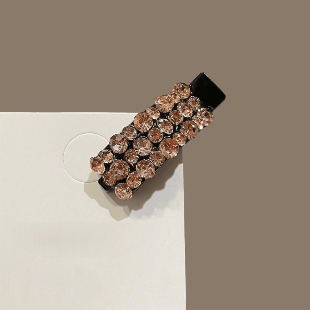 1pcs Colorful Rhinestone Duckbill Hairpin Acetate Material Small Side Clip Bangs Ponytail Holder
