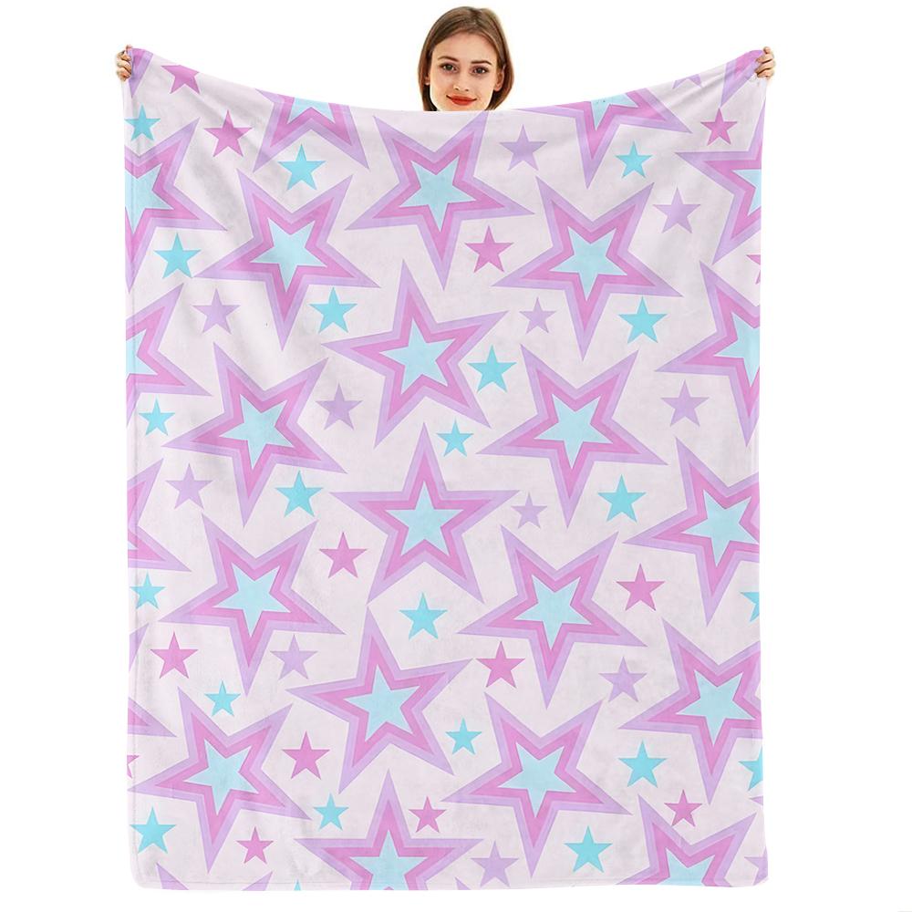 Pastel Jack O Lantern Web Cartoon Anime Print Flannel Blanket Soft Warm Throw for Kids Bedroom Sofa Christmas Office Car