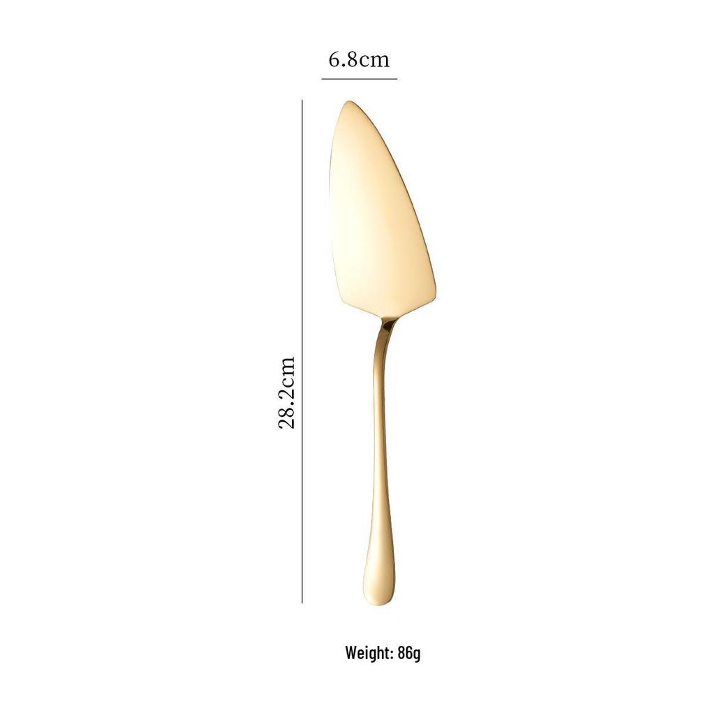 Large Stainless Steel Cake Knife & Spatula for Baking and Pizza, Long Handle Bread Knife, Thickened Western Cuisine Tableware.