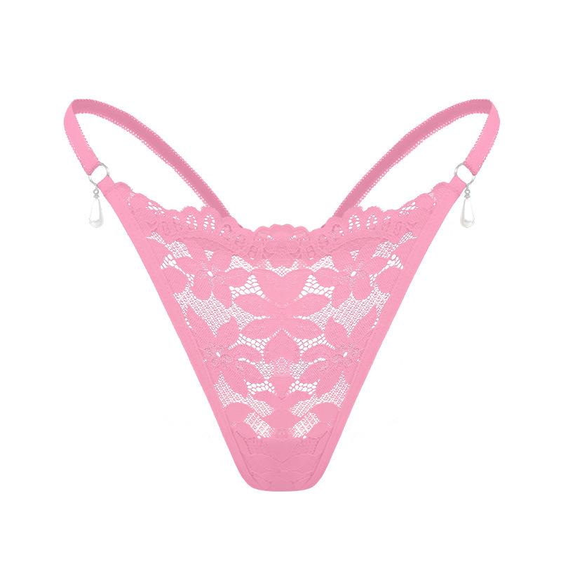 1pcs Intimate Lingerie Low Rise Sexy Women G-string Perspective Floral Panties Multi Color Breathable Ladies Thongs