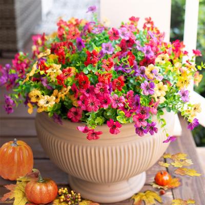 Artificial Fake Flower Plant Outdoor Spring Decoration,  Bouquets Of Imitation Plastic Plant Decoration Outdoor Non-fading Bouquet Decoration