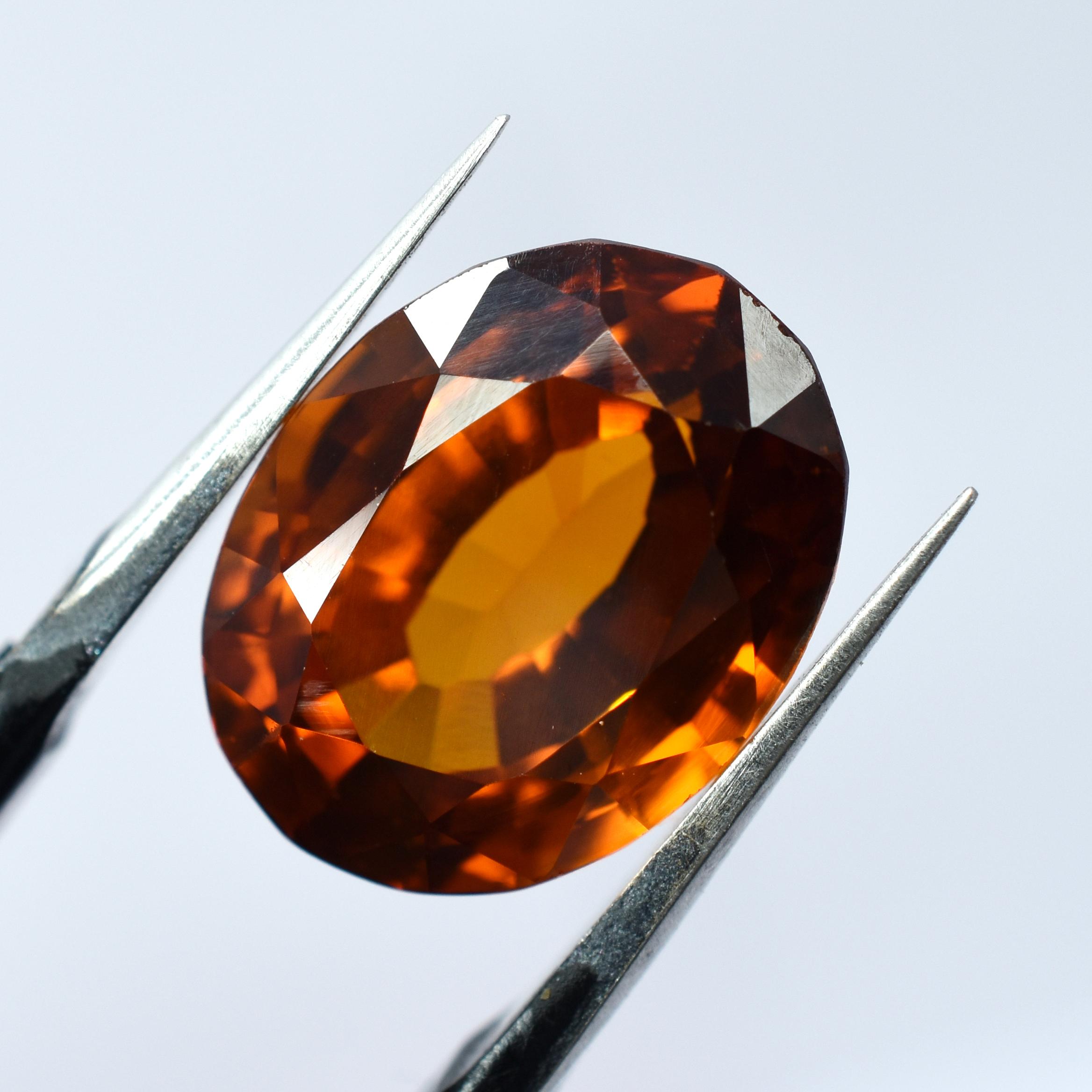 

NATURAL Orange Sapphire Oval Cut 10.5 Ct Ring Size Loose Gemstone CERTIFIED an-435-k 13.5 mm approx. помаранчевий