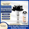Hole Cutter 35mm Woodworking Hinge Hole Cutter With Limit Stop Triple-Blade For Drawer Cabinet 15° Angled-Blade Hole Punch