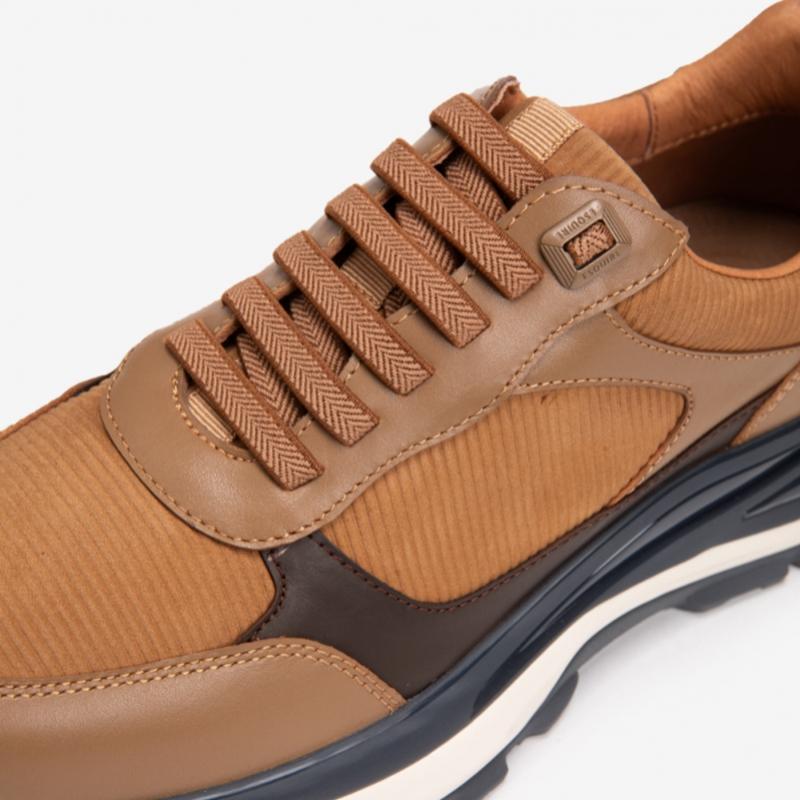 ESquire Men S Cowhide Sporty SneakerS Light Brown
