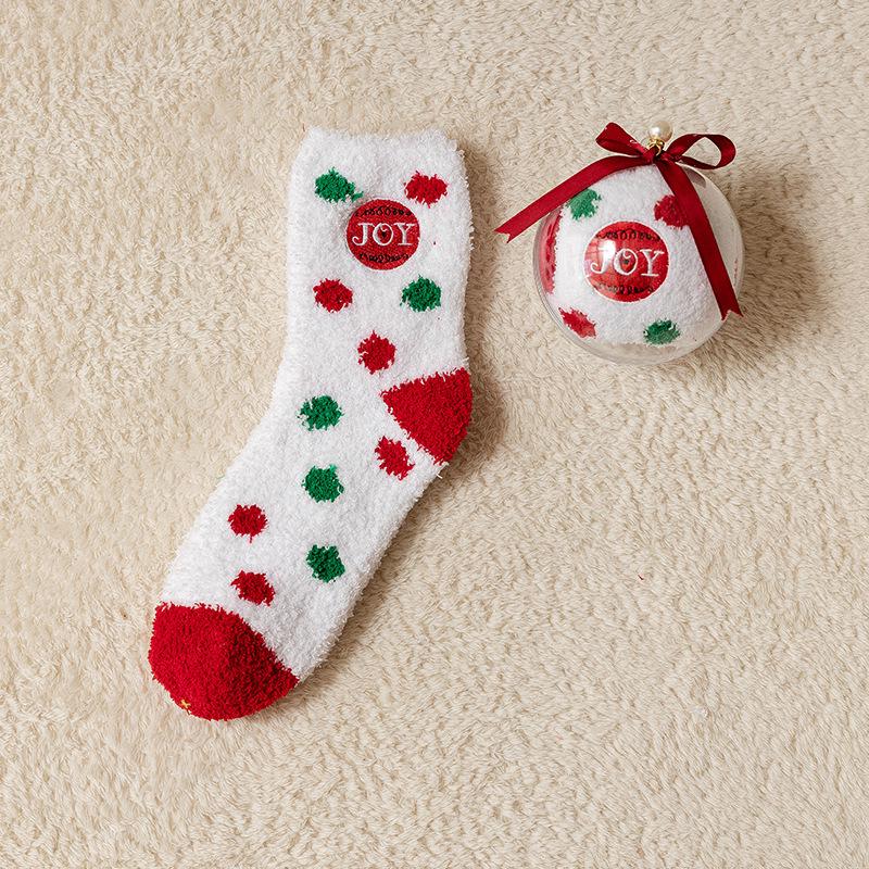 Thickened Velvet Christmas Sleep Socks: Cozy Coral Fleece Parent-Child Set - Perfect for Children's Holiday Gifts