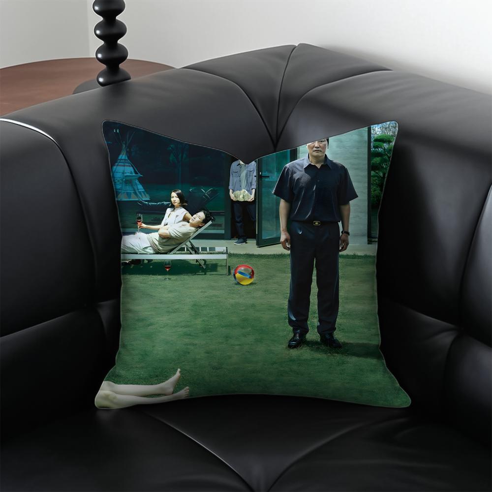 Sharp And Dark Style Of PParasite Movie Cushion Cover Pillow Case Antidustmite Invisible Zipper Silky Plush Cushion