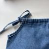 2026 Girls' Lace Denim Suspender Wide-Leg Pants Set: Trendy Summer Style