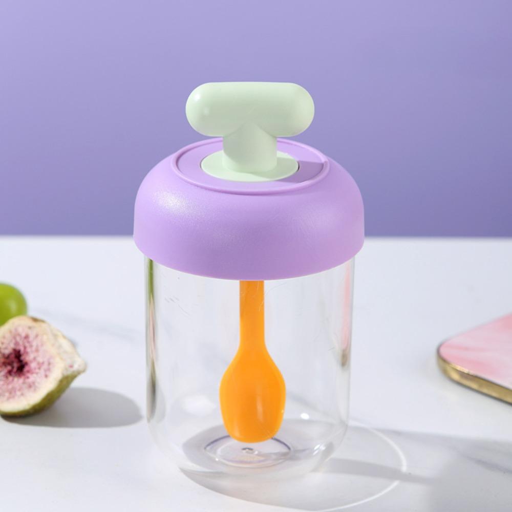 

Портативные стаканы для завтрака 500 мл, ручные, герметичные, миска для йогурта, герметичная, с ложкой, стакан для салата, для овсянки, хлопьев, орехов, йогурта фиолетовый