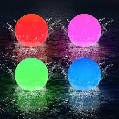 4PCS Colorful LED Ball Light 7.8cm Round Ball Floating Light Waterproof Outdoor Beach Party Globe Night Light with Remote Contro