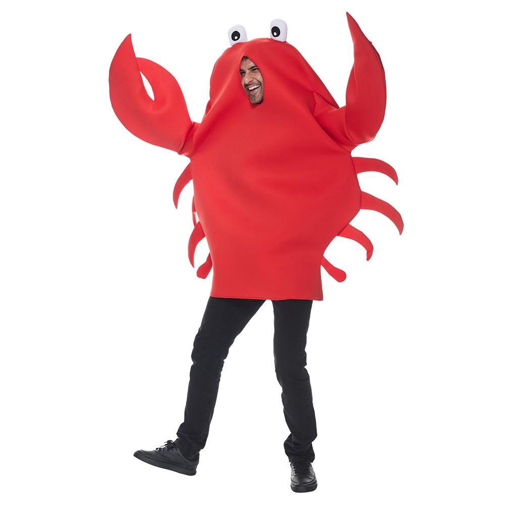 Costume Cosplay di Gambero Soldato e Granchio Generale della Vita Marina per Halloween - Granchio Rosso Aragosta
