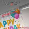 2pcs, 2D FLAT PRINTING Curtains (Without Rod) Birthday Bliss(10) Modern Minimalist Curtains Durable 100% Polyester Fabric