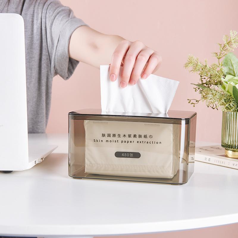 Bordsdukbox Genomskinlig Hem Vardagsrumsservettlåda Ansiktspapper Restaurang Servettförvaringslåda