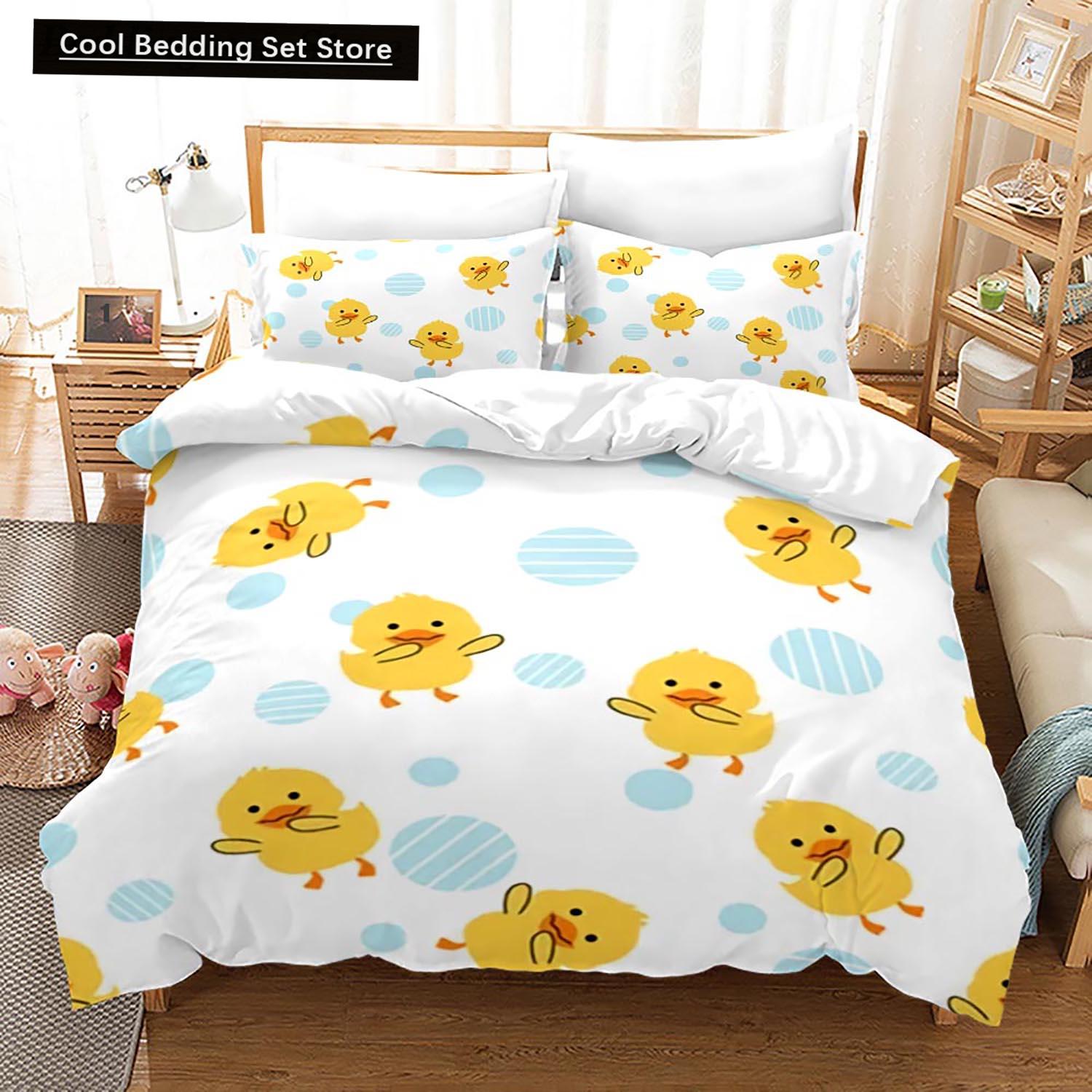 

Комплект постельного белья Yellow duck Single Twin Full Queen King Size Комплект постельного белья Little duck Aldult Kid Bedroom Duvetcover Sets 3D Print 015 EU single(135x200cm)