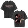 Anime Hellsing Alucard Cool Printing T Shirt Men Vintage Manga Tshirts Washed Cotton Tee Harajuku Male Casual Oversized T-shirt