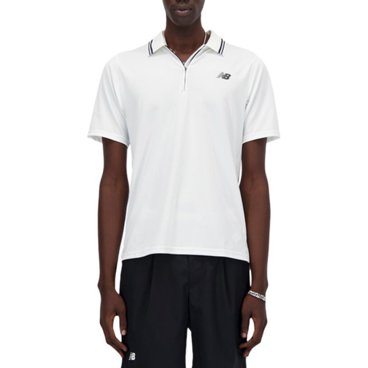New Balance Polo Shirt Men s White MT41402-WT 2XL