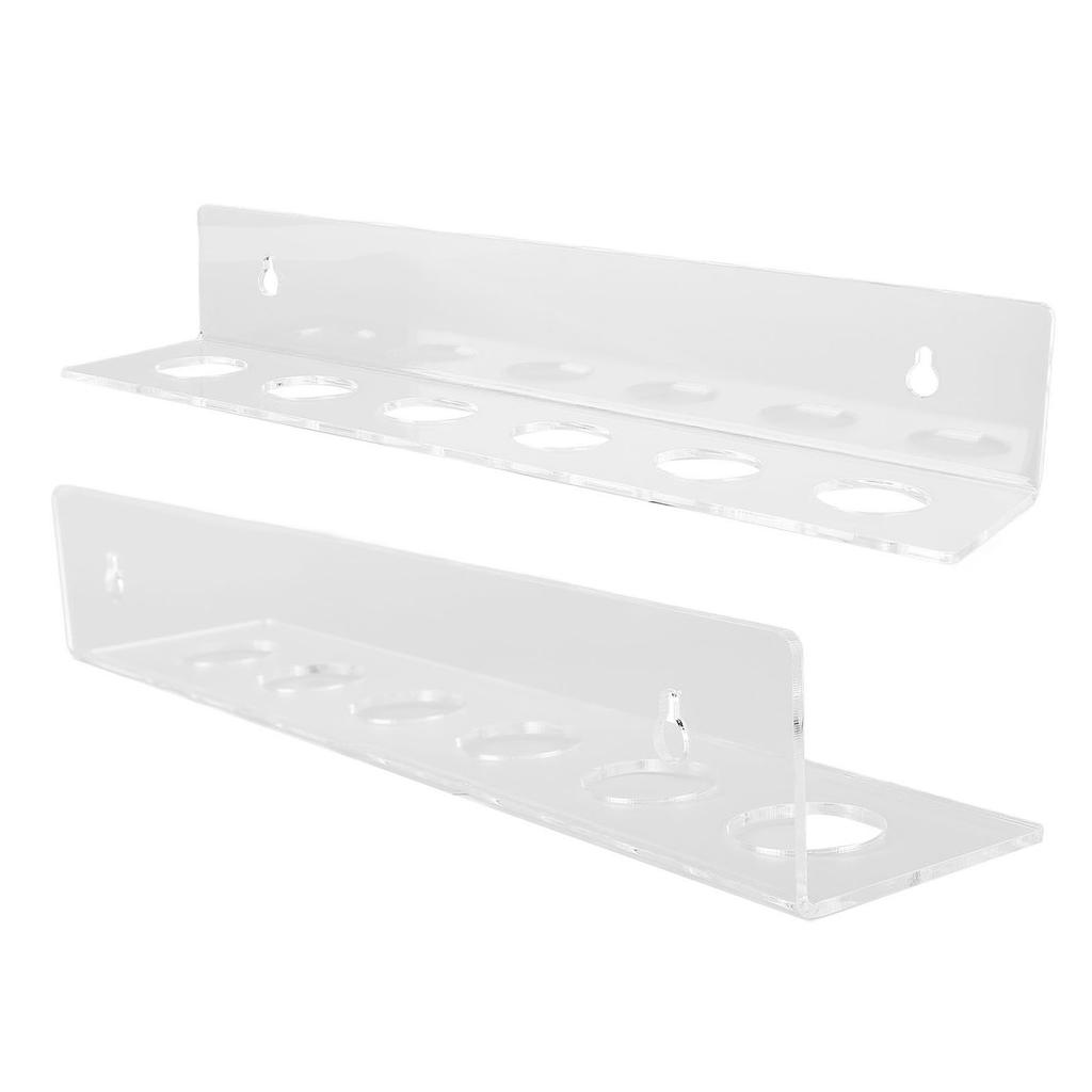 2PCS Small Balls Display Rack Acrylic Clear Wall Mounted Floating Shelf 12 Balls Stand Holder for Ta