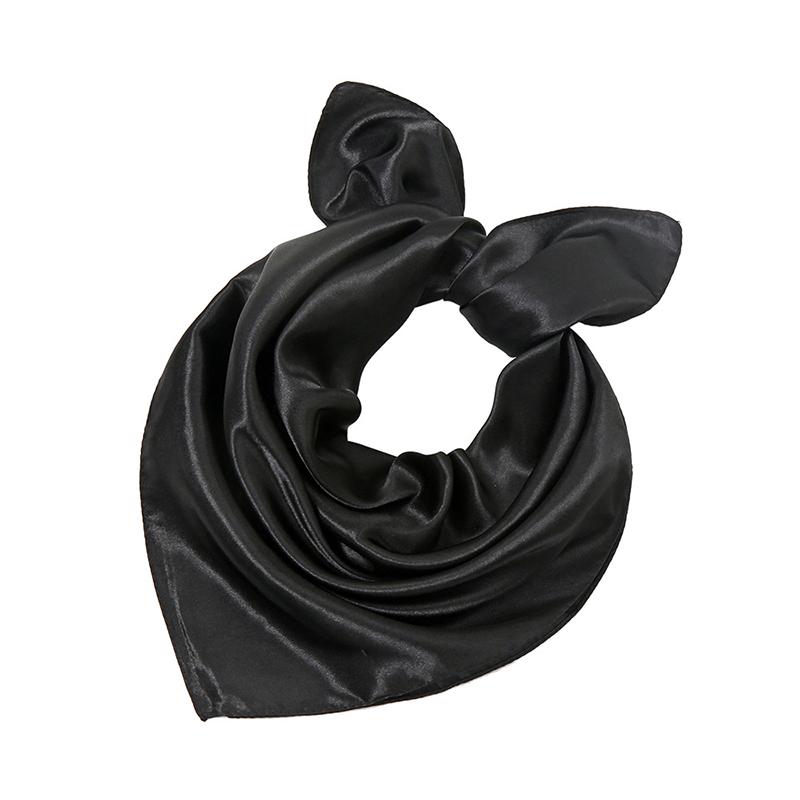 Square Scarf For Women Girls Candy Color Neckerchief Silk Feeling Stain Shiny Headband Silk Hair Wraps Bag Accessories Gifts