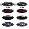 147mmx57mm Car Front Logo Rear Trunk Logo Center Logo Sticker For Ford Fiesta Mondeo Focus Fusion Escape Shelby Edge Accessories