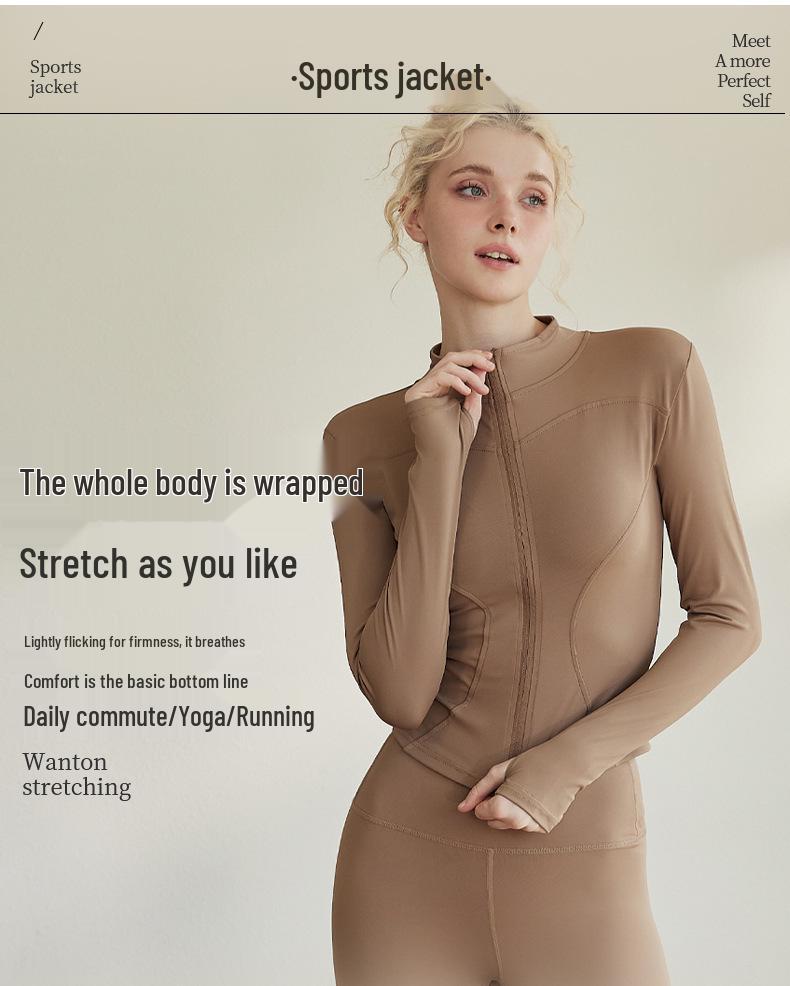 Lulu Women's Slimming Long-Sleeve Stand Collar Cardigan for Yoga, Running, Training & Fitness