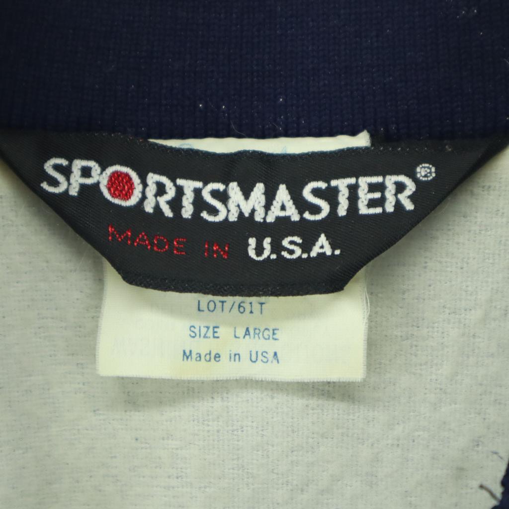 SPORTS MASTER 70s Vintage Long Sleeve Nylon Stajan L Navy Men's Used