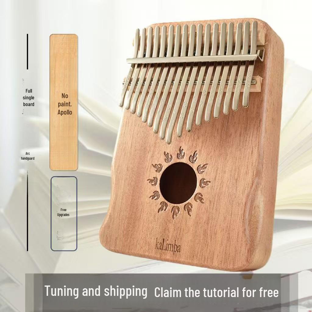 Kalimba Palcové piano - 17 a 21 tónů, Populární malý hudební nástroj