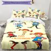3pcs Duvet Cover Set (1*Duvet Cover + 2*Pillowcase, Without Core), Pippi Longstocking Print Soft All‑Season Bedding Set, Home Bedroom Decor Gift