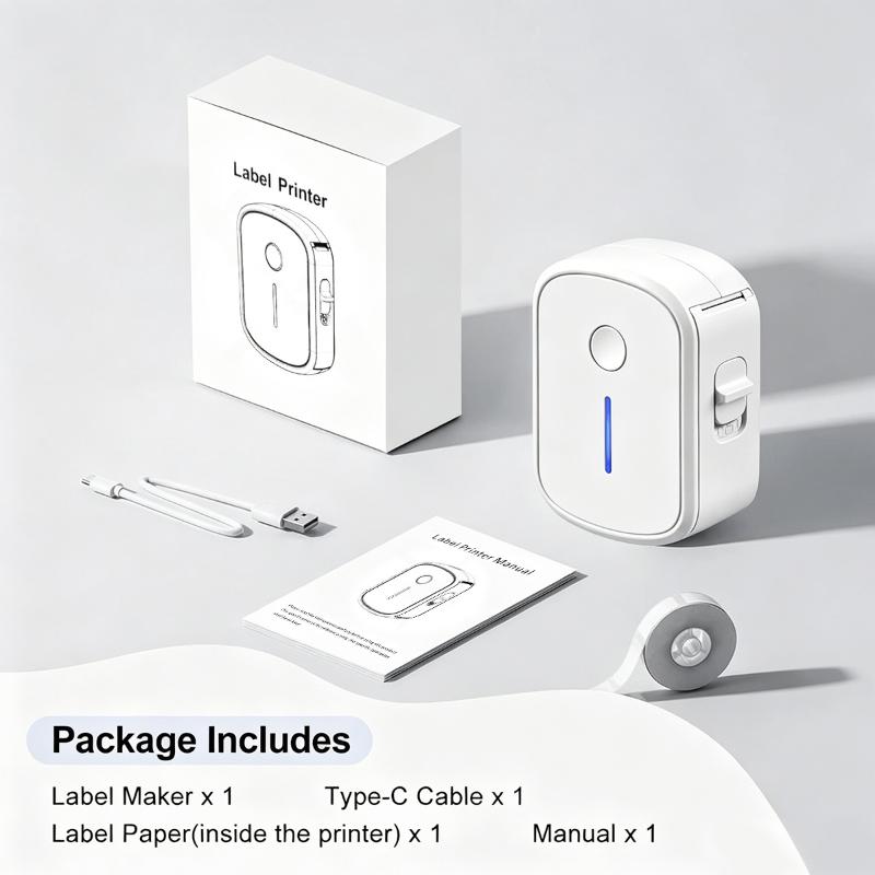 Compact Bluetooth Thermal Sticker Printer Portable Mini Label Maker Machine For Office Home Labeling