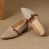 Women's Soft Leather Flat Shoes, Shallow-mouth Pointed-toe French Leather Shoes