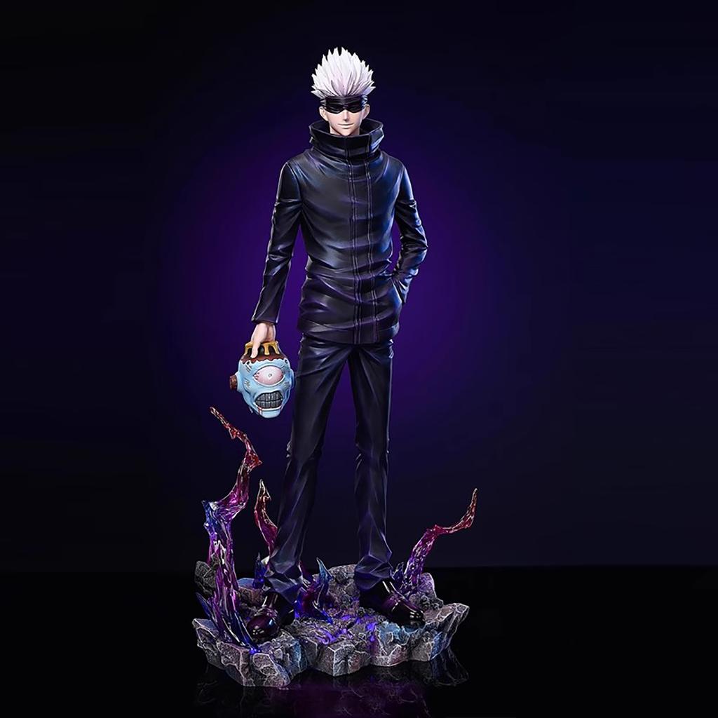 JJK Anime Figur Gojo Satoru Actionfiguren Kampfversion Gojo Figur PVC Modell Erwachsenen Schmuck Sammlungen Statuen Geschenke 34cm