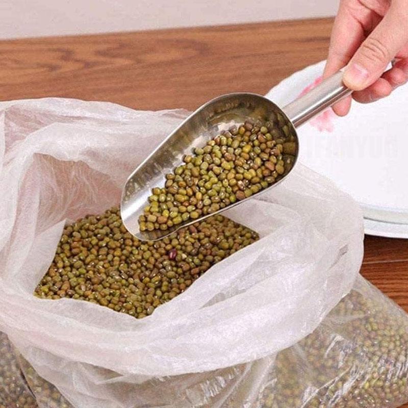 Stainless Steel Shovel Metal Multifunctional Ice Shovel Food Measuring Spoon Coffee Bean Flour Shovel Home Kitchen Accessories