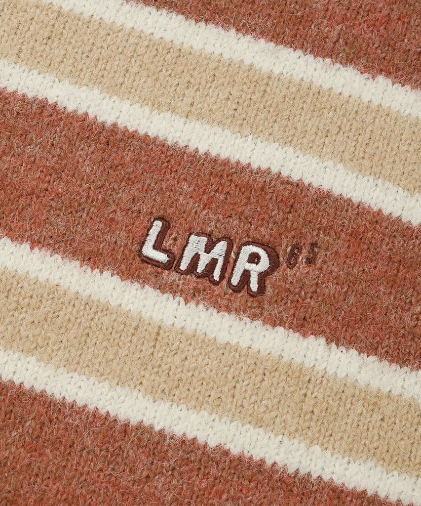 LMR Hairy Stripe Pullover Knit Red