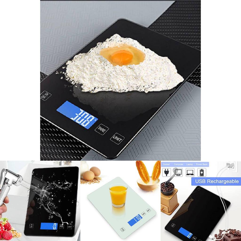 Modern Usb Glass Food Scale With High Accuracy Measurement For Home Baking And Cooking Needs