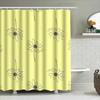 Delightful Floral Shower Curtain 180 X 240Cm Yellow Daisy Print Waterproof Bath Decoration For Home Decor In Bathroom Accessorie