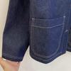Dames Herfst 2025 Donkerblauw Puur Katoen Jeansjasje - Losse, Comfortabele Pasvorm