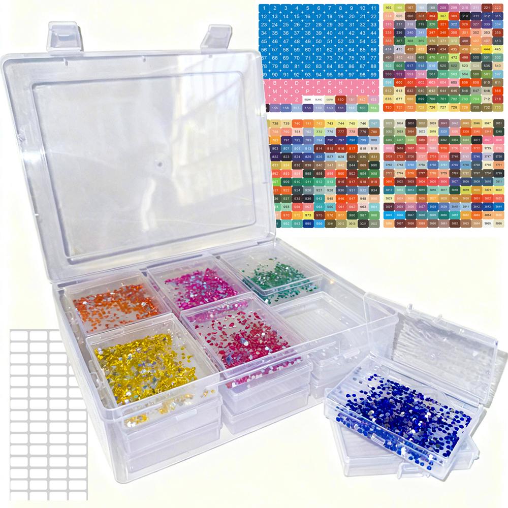 

18PCS Diamond Art Trays With Lids Diamond Diamond Painting Storage, Diamond Painting Accessories for Diamond Art Beads