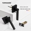 American Bathroom Door Lock Bathroom Keyless Three-pole Hand Lock Home Bedroom Door With Key Door Handle Spherical Lock Doorknob